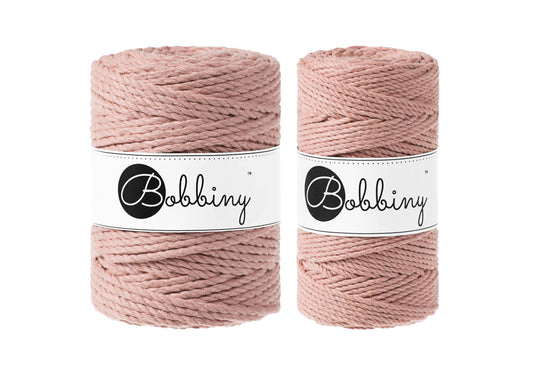 Blush 3mm & 5mm 3PLY, Bobbiny Macramé Cord