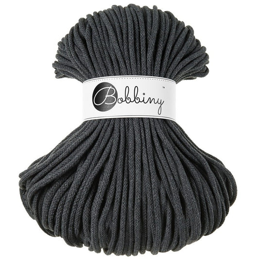 Charcoal - 3mm, 5mm & 9mm, Bobbiny Braided Cord