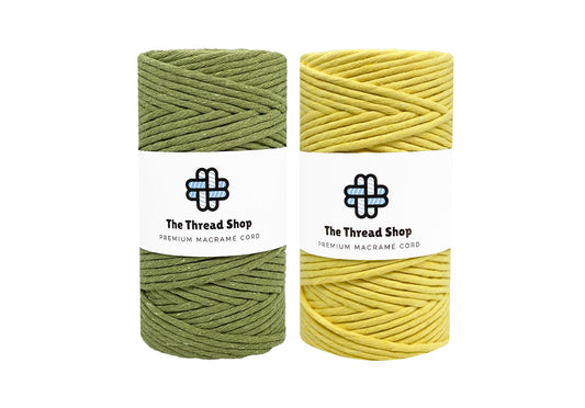 Sage & Daffodil - 3mm & 5mm, Thread Shop Macramé Cord