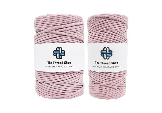 Dusty Pink - 3mm & 5mm, Thread Shop Macramé Cord