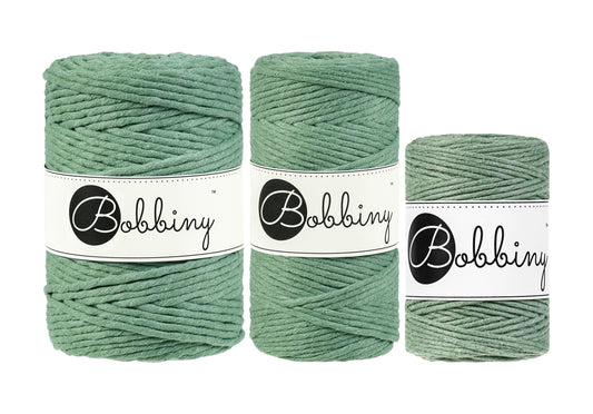 Eucalyptus Green - 1.5mm, 3mm & 5mm, Bobbiny Macrame Cord