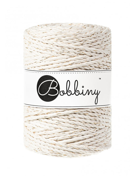 Golden Natural 3mm & 5mm 3PLY, Bobbiny Macramé Cord