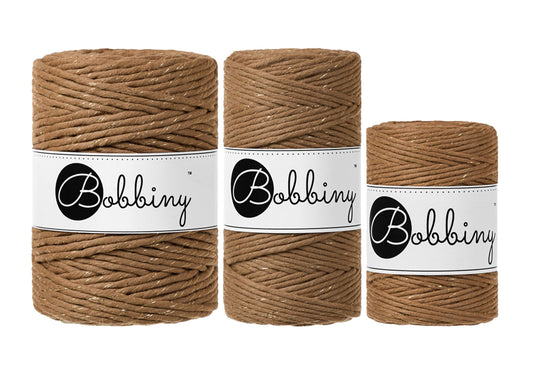 Golden Caramel - 1.5mm, 3mm & 5mm, Bobbiny Macrame Cord