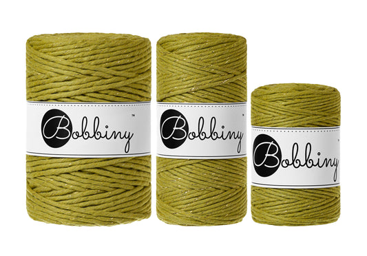 Golden Kiwi - 1.5mm, 3mm & 5mm, Bobbiny Macrame Cord