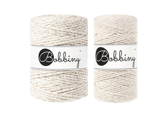 Golden Natural 3mm & 5mm 3PLY, Bobbiny Macramé Cord