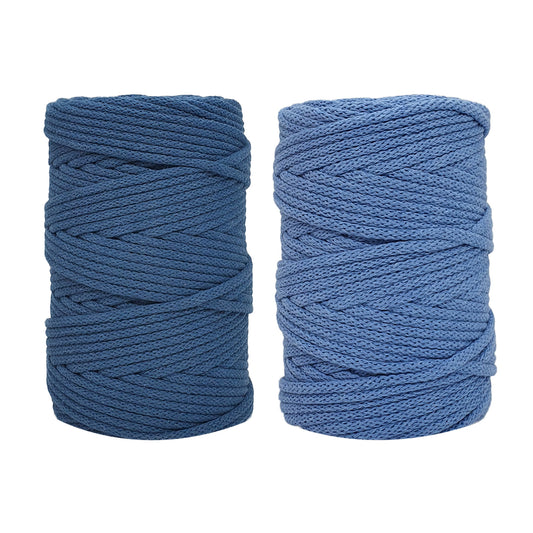 Peacock Blue & Cerulean Blue -  5mm, Thread Shop Braided Cord