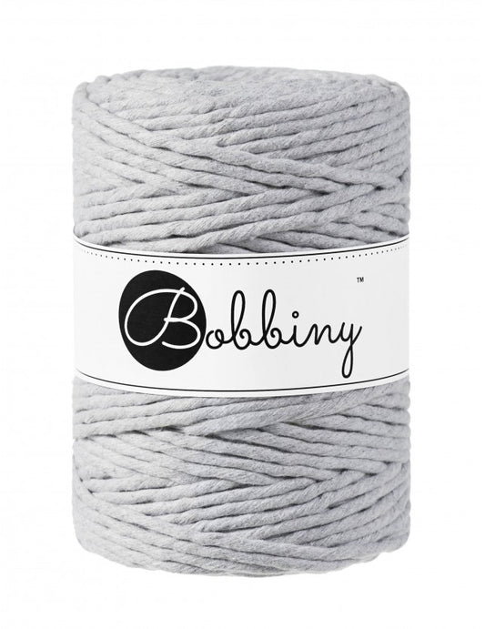 Light Grey - 1.5mm, 3mm & 5mm, Bobbiny Macrame Cord