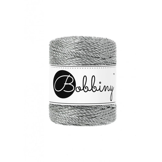 Copper, Silver, Rose Gold, Platinum & Champagne Metallic 3mm 3PLY, Bobbiny Macramé Cord