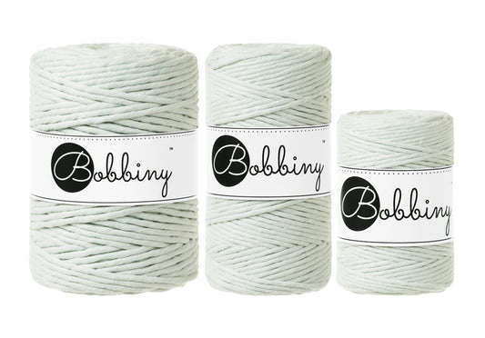 Milky Green - 1.5mm, 3mm & 5mm, Bobbiny Macrame Cord
