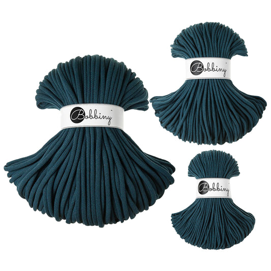 Peacock Blue - 3mm, 5mm & 9mm, Bobbiny Braided Cord