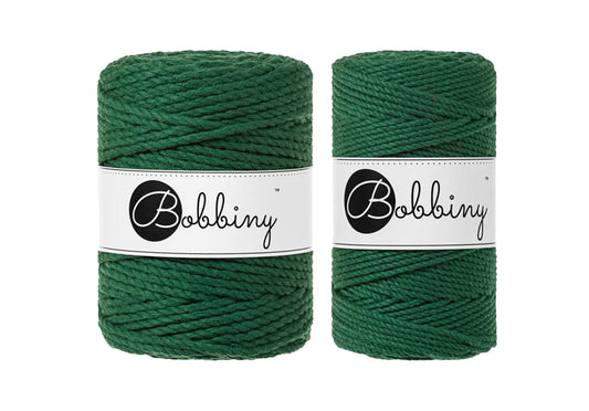 Pine Green 3mm & 5mm 3PLY, Bobbiny Macramé Cord