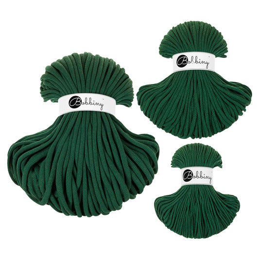 Pine Green - 3mm, 5mm & 9mm, Bobbiny Braided Cord