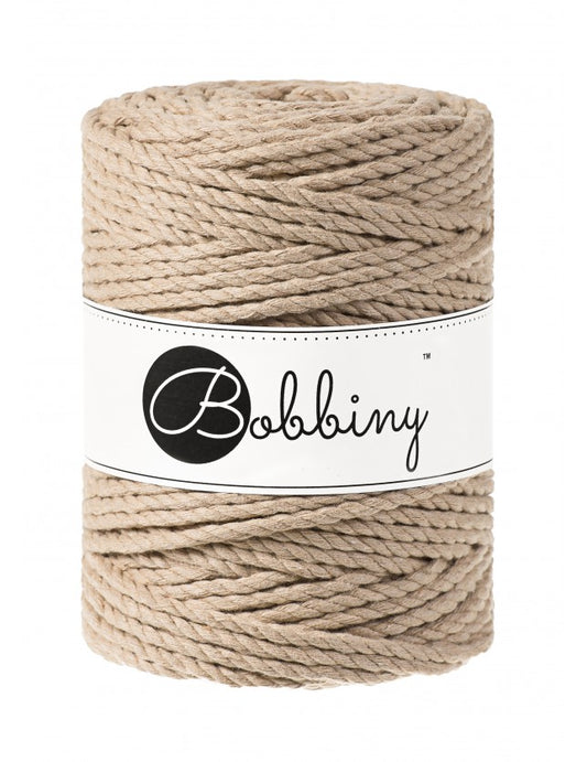 Sand 3mm & 5mm 3PLY, Bobbiny Macramé Cord