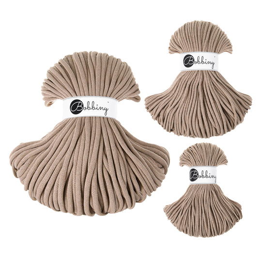Sand - 3mm, 5mm & 9mm, Bobbiny Braided Cord