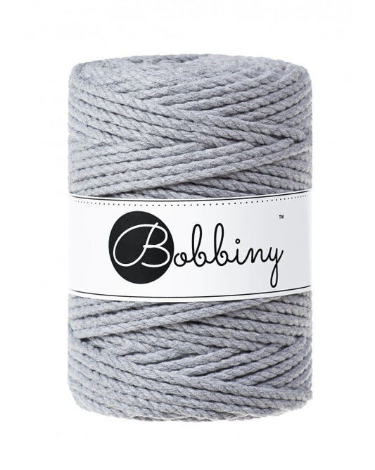 Silver 3mm & 5mm 3PLY, Bobbiny Macramé Cord