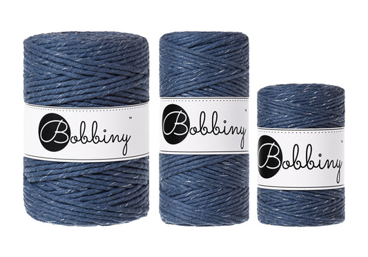 Silvery Jeans - 1.5mm, 3mm & 5mm, Bobbiny Macrame Cord
