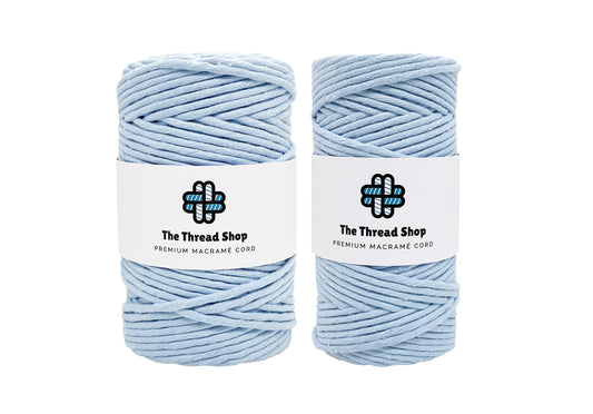 Sky Blue - 3mm & 5mm, Thread Shop Macramé Cord