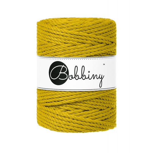 Spicy Yellow 3mm & 5mm 3PLY, Bobbiny Macramé Cord