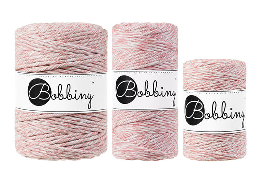 Strawberry - 1.5mm, 3mm & 5mm, Bobbiny Macrame Cord