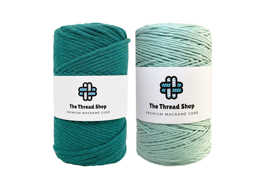 Teal & Mint - 4mm, Thread Shop Macramé Cord
