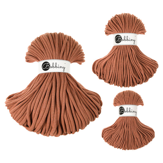Terracotta - 3mm, 5mm & 9mm, Bobbiny Braided Cord