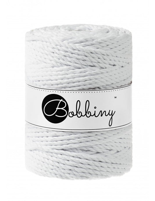 White 3mm & 5mm 3PLY, Bobbiny Macramé Cord