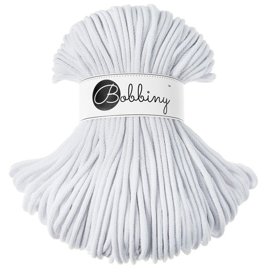 White - 3mm, 5mm & 9mm, Bobbiny Braided Cord