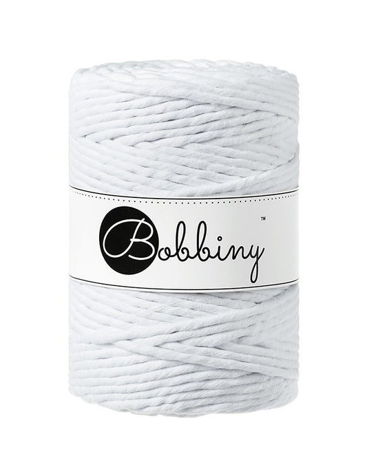 White - 1.5mm, 3mm & 5mm, Bobbiny Macrame Cord