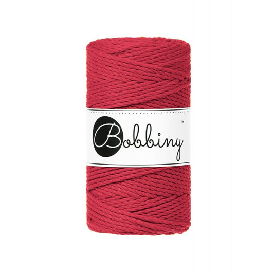 Classic Red 3mm & 5mm 3PLY, Bobbiny Macramé Cord